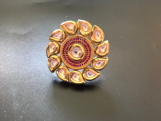 DJR119 Kundan statement ring ( READY TO SHIP )