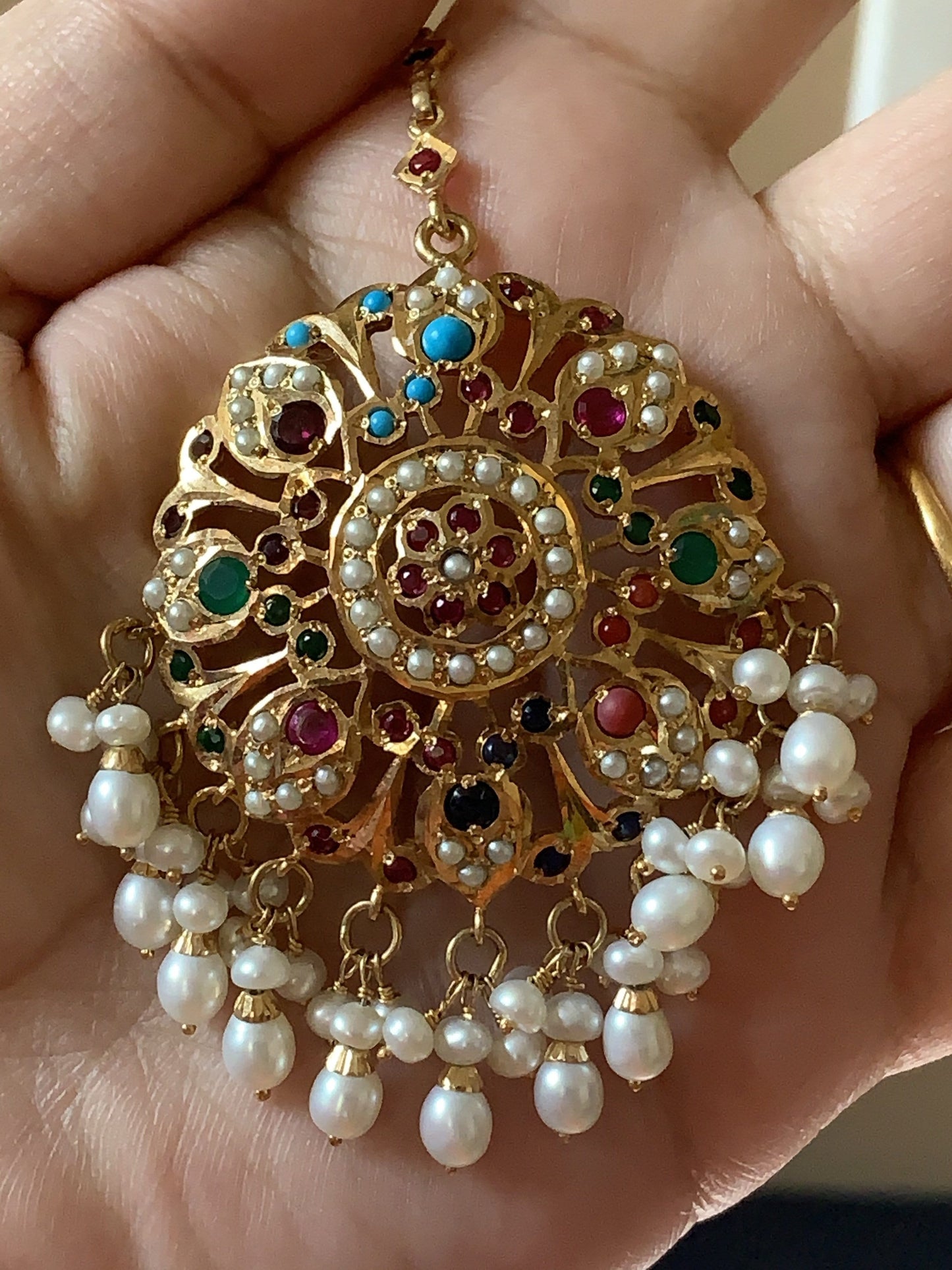 Elena navratan tika in silver ( SHIPS IN 5 WEEKS )