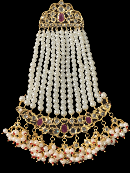 DJHR51 Nahera jhoomar in ruby   ( READY TO SHIP )