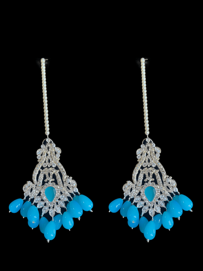 BR82 Yusra zircon set in turquoise beads (READY TO SHIP )
