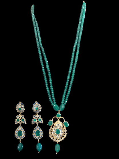 PS441 Jugni in green   beads ( SHIPS IN 1 WEEK )