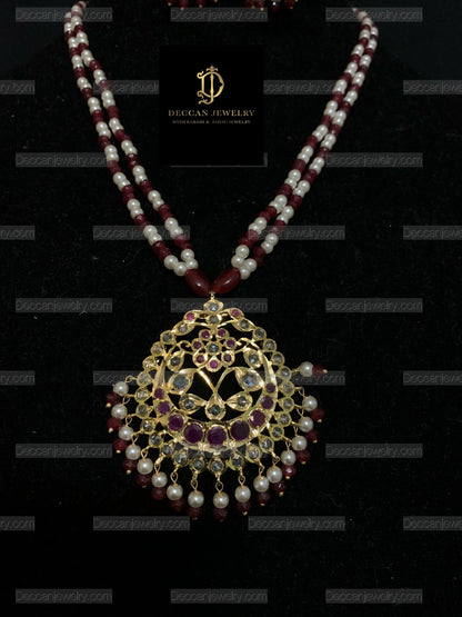 PS119 Sonya pendant set with earrings in rubies ( SHIPS IN 2 WEEKS )