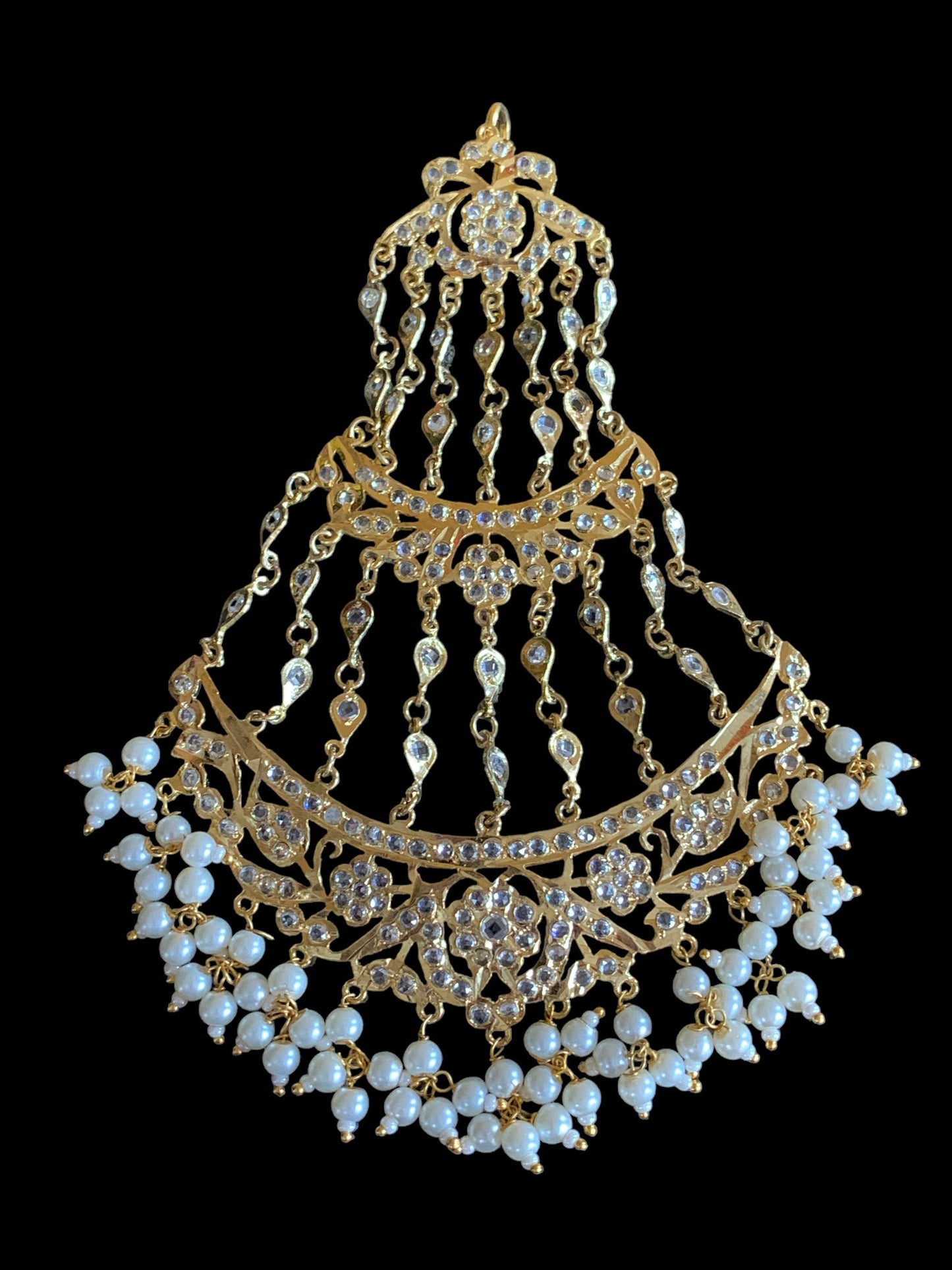 DJHR61 ANAITA Jhoomar in pearls    ( SHIPS IN 1 WEEK )
