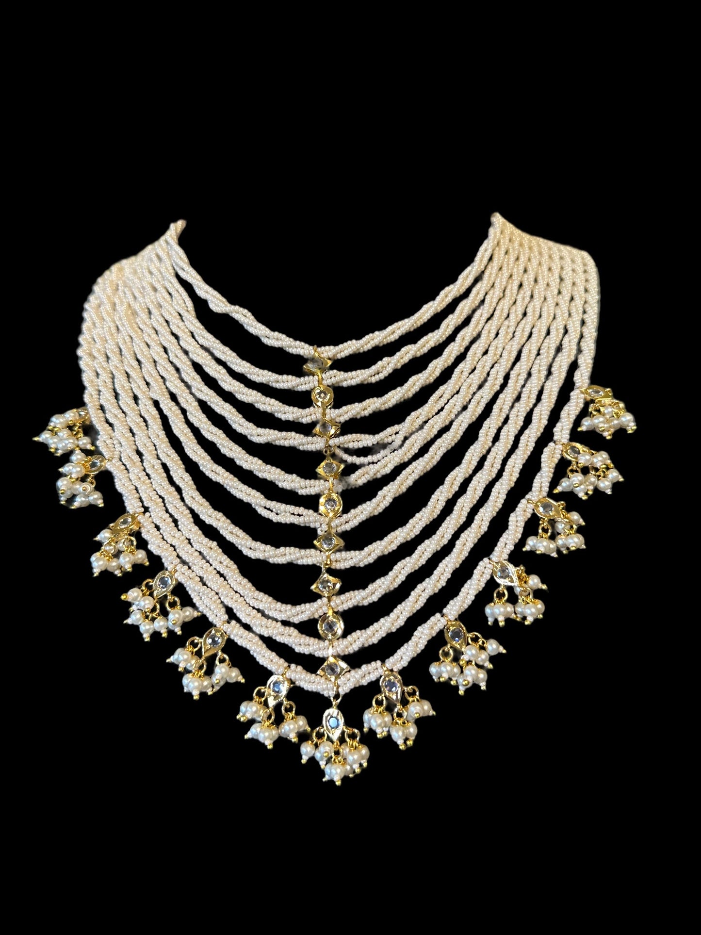 DNS10 Mala pearl necklace with jhumka ( READY TO SHIP  )