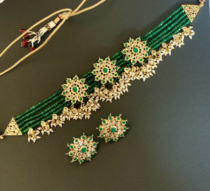 C16 Amra choker in green ( READY TO SHIP)