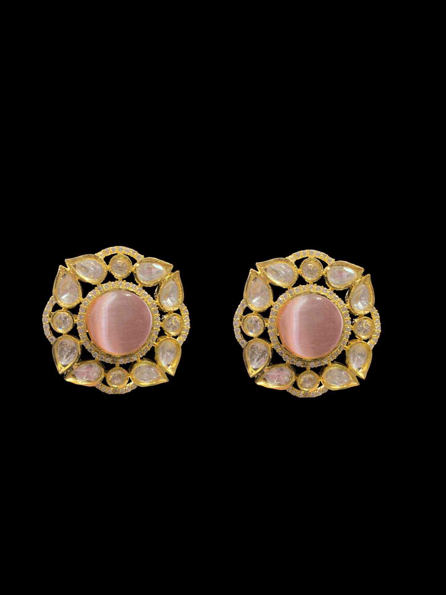 ET551 Gold plated polki tops ( READY TO SHIP)