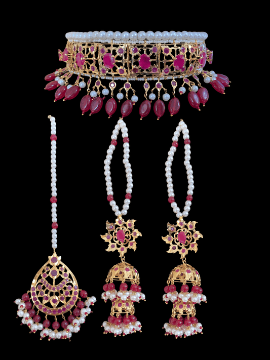 BR55 Insia hyderabadi jadavi lacha with double jhumka( SHIPS IN 2 WEEKS )