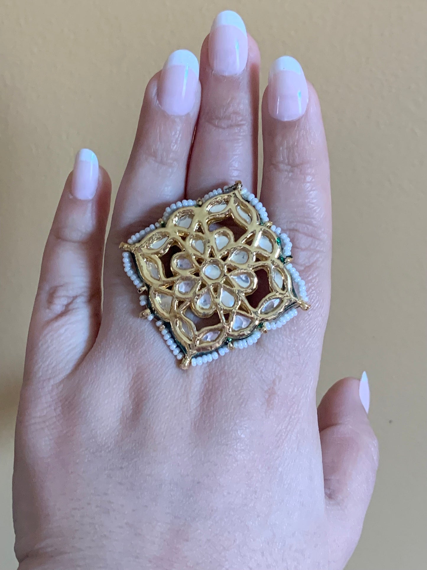 DJR13 Kundan statement ring ( READY TO SHIP)