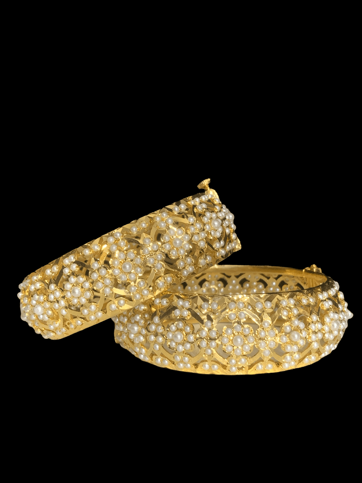 B5 Shibra bangles in pearls one pair   ( READY TO SHIP )