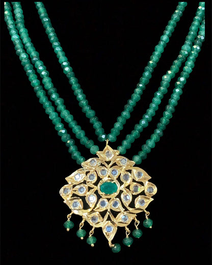 NS212 Meeraj necklace set ( green ) ( SHIPS IN 3 WEEKS )