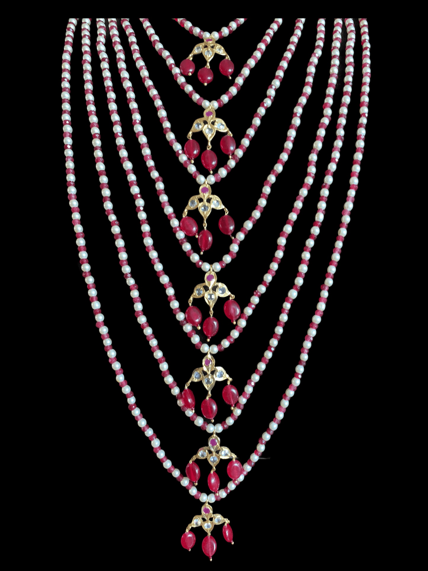 SAT65 Insia satlada in ruby beads ( READY TO SHIP )