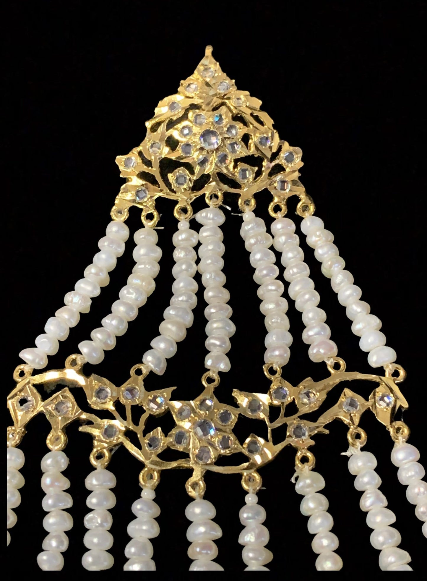 Leah fresh water pearls jhoomar ( SHIPS IN 3  WEEKS  )