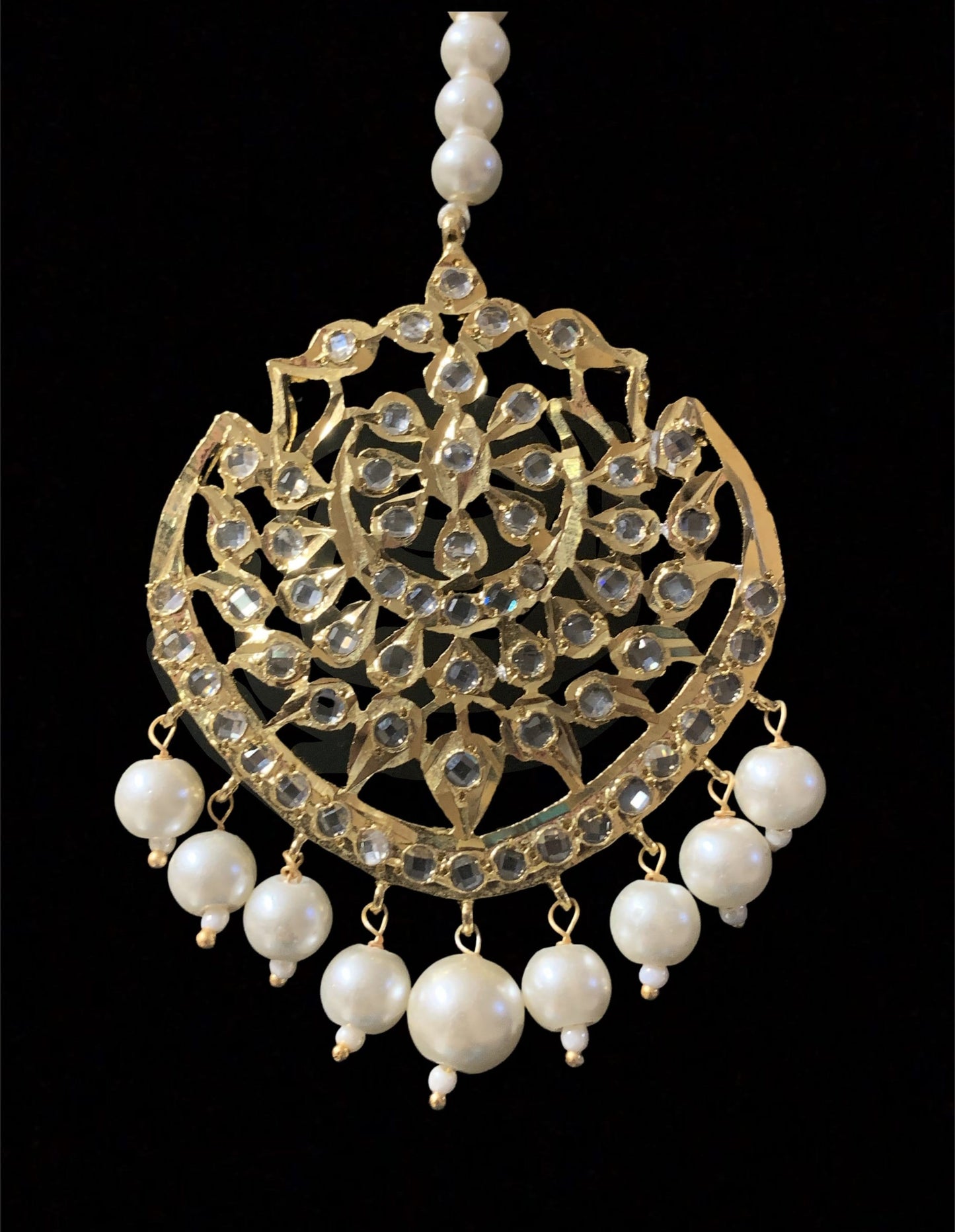 DJTK122 Shana tika / tikka In pearls ( READY TO SHIP  )