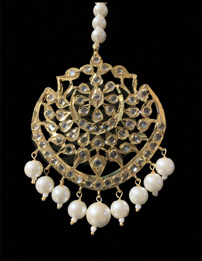 DJTK122 Shana tika / tikka In pearls ( READY TO SHIP  )