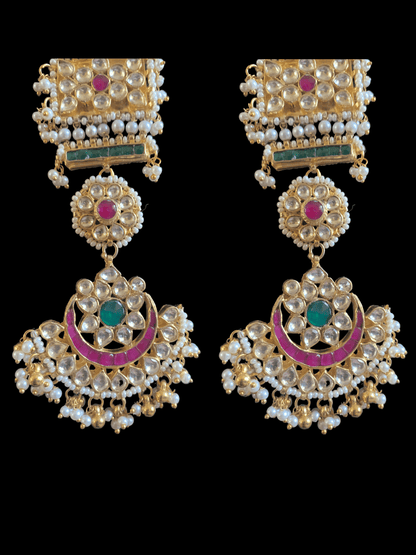 DER187 Jovita pachi Kundan earrings ( READY TO SHIP)