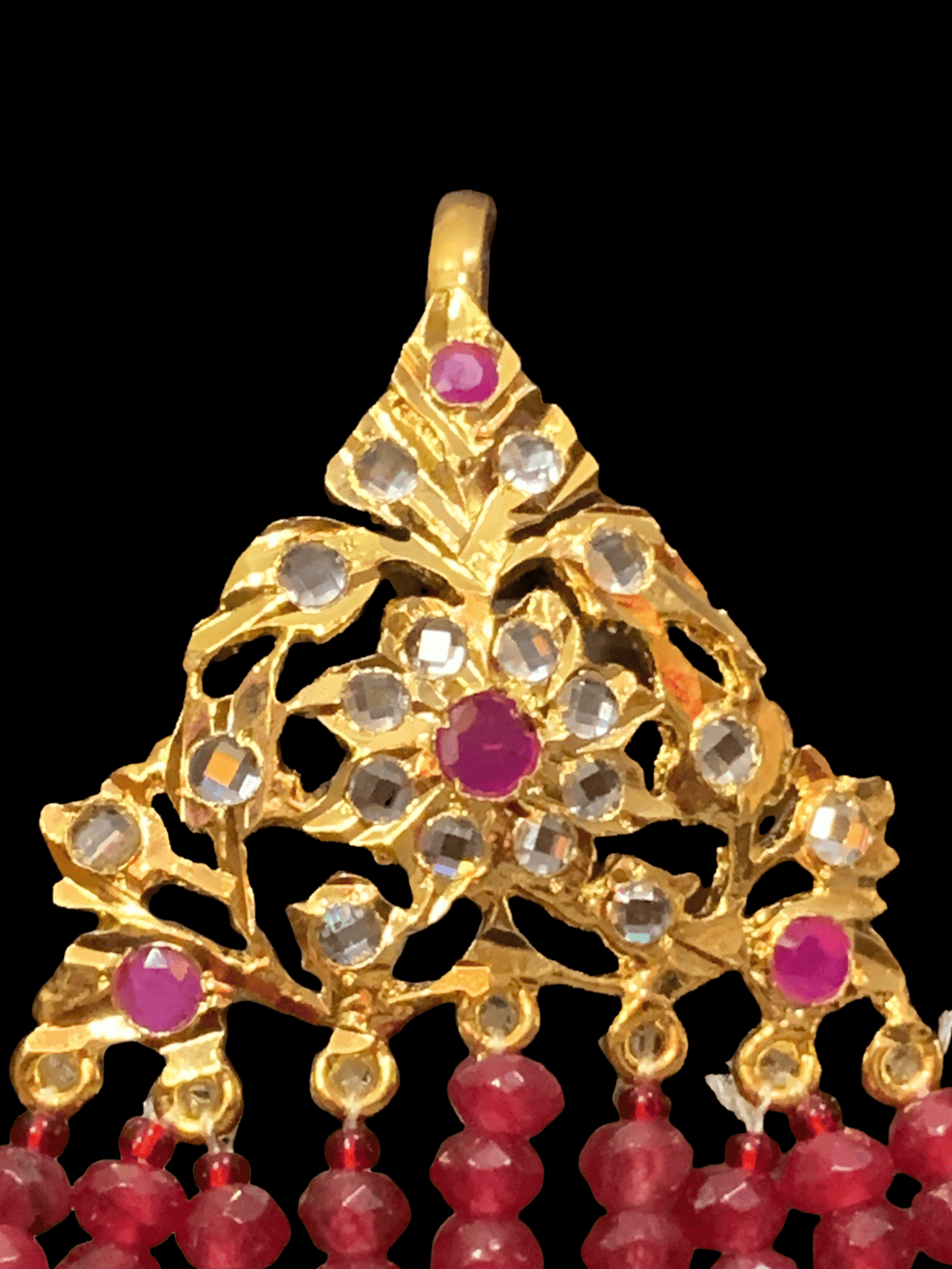 DJHR67 Abira jhoomar in rubies ( READY TO SHIP )