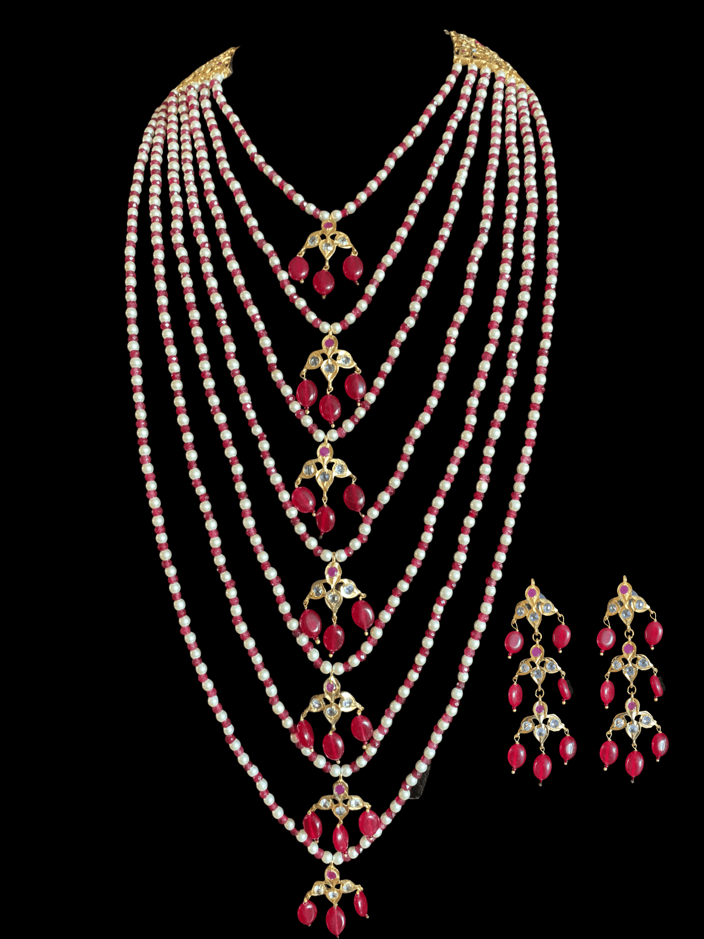 SAT65 Insia satlada in ruby beads ( READY TO SHIP )