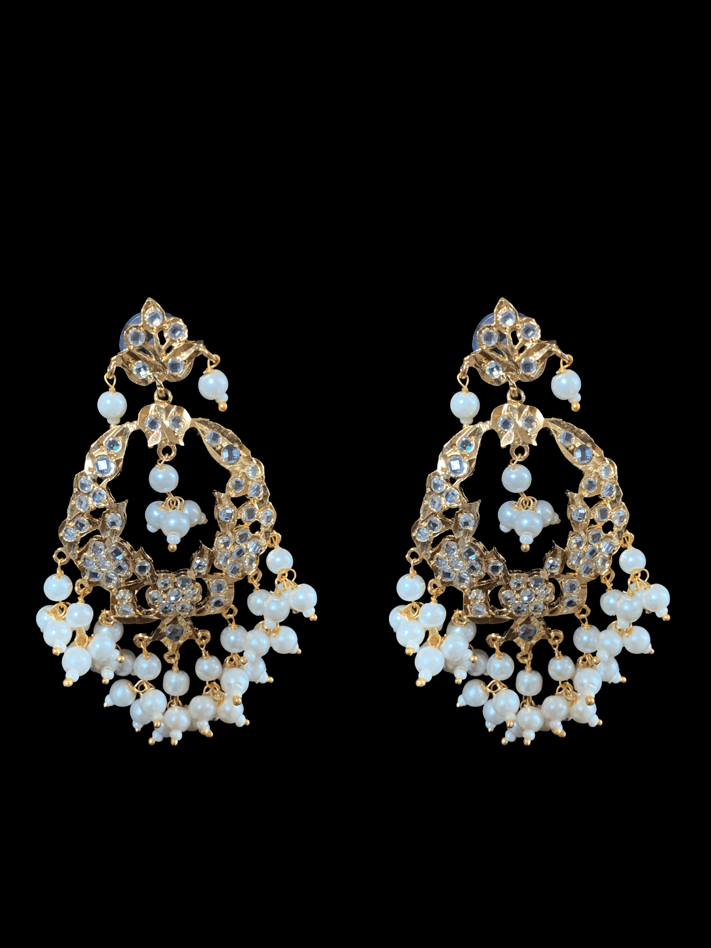 DER13 Madhuri earrings (pearls  ) (READY TO SHIP )