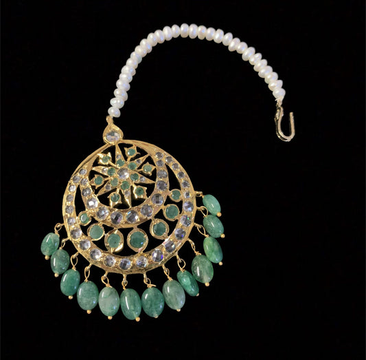 DJTK5 Isra  tika in emeralds and real pearls ( SHIPS IN 1 WEEK  )