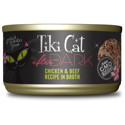 Tikicat Adult After Dark Chicken and Beef in Broth (2.8oz)