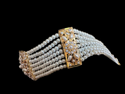 BR313 RUSHDA jadau bridal set in pearls ( READY TO SHIP )