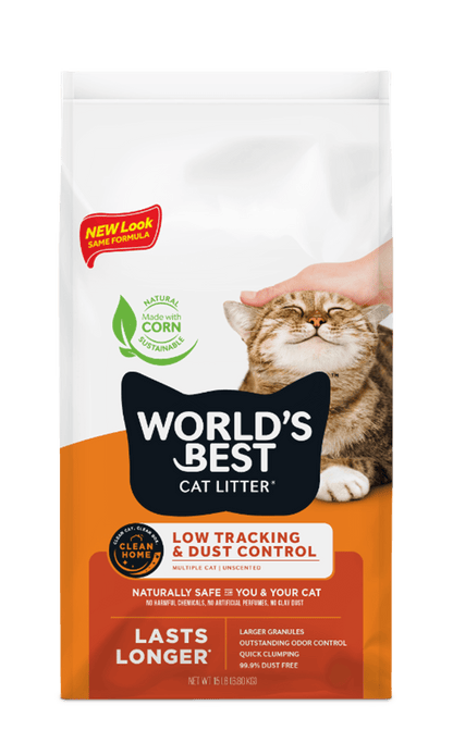 Worlds Best Low Tracking & Dust Control Unscented Cat Litter