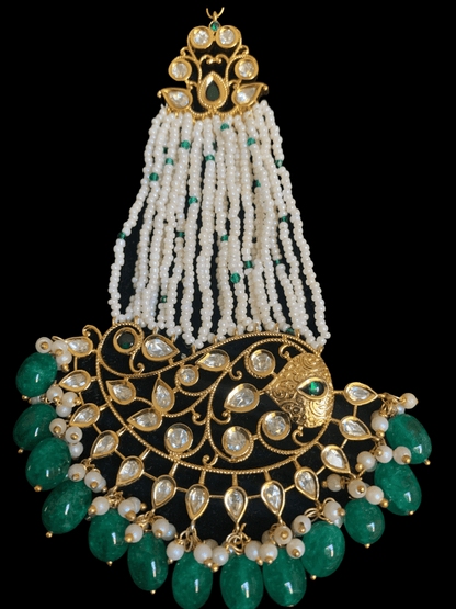 DJHR28  polki jhoomar - Green    ( READY TO SHIP )