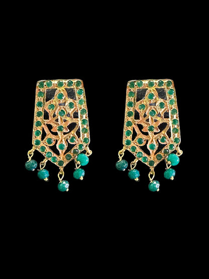 C268 Indu choker in green beads ( SHIPS IN 2  WEEK )