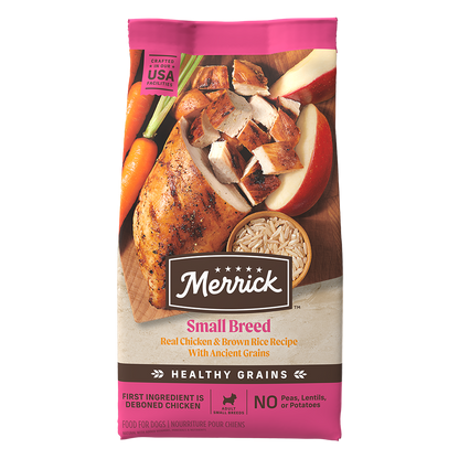 Merrick Classic Healthy Grains Small Breed Chicken and Brown Rice Dry Dog Food (4lb)