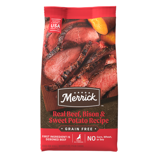 Merrick Grain Free Adult Beef, Bison and Sweet Potato Dog Dry Food