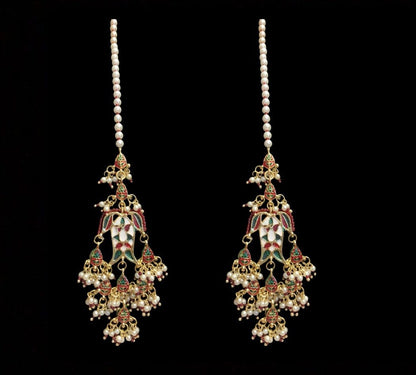 DER140 Maya Kundan earrings ( SHIPS IN 2 WEEKS )