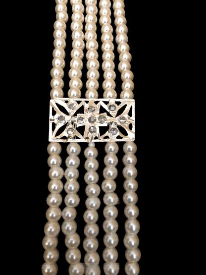 IZA silver plated long necklace with earrings (SHIPS IN 2 WEEKS )