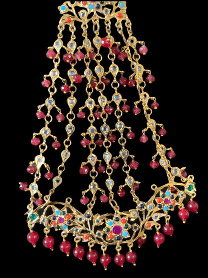 JTK00 Hira navratan  jhoomar tika  ( READY TO SHIP )