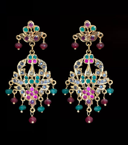 BR107 Zoya bridal Hyderabadi set in ruby emerald (SHIPS IN 4 WEEKS )