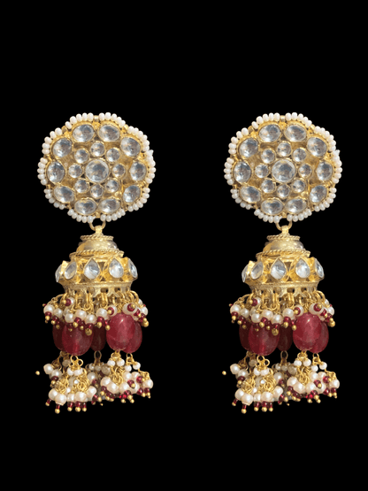 BR4 Khushboo kundan bridal set - ruby ( SHIPS IN 1 WEEK )