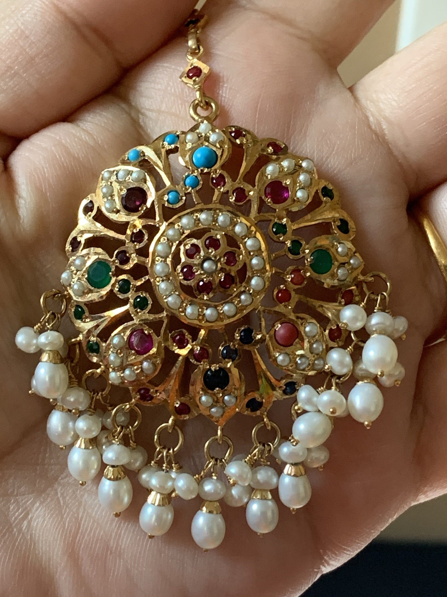Elena navratan tika in silver ( SHIPS IN 5 WEEKS )
