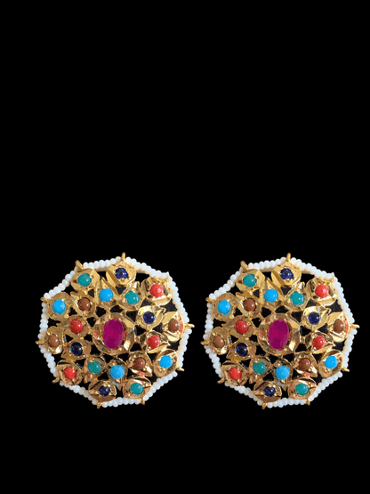 C516 Amra choker set  -  navratan  ( READY TO SHIP )