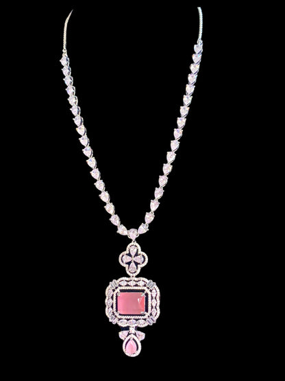 NS503 MISHA silver plated necklace with earrings ( READY TO SHIP )