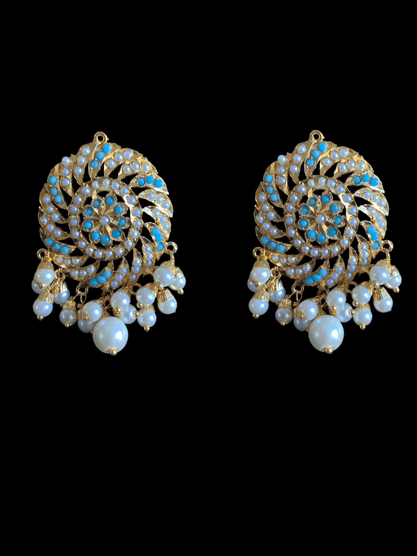 NS320 Sehar  punjabi Jadau necklace with earrings tika  (READY TO SHIP)
