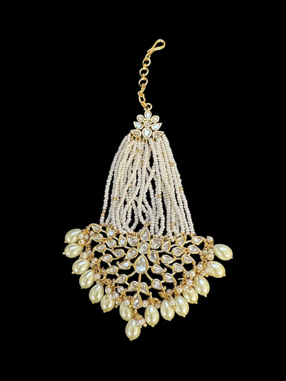 DJHR84 Gold plated high quality Polki jhoomar ( READY TO SHIP )