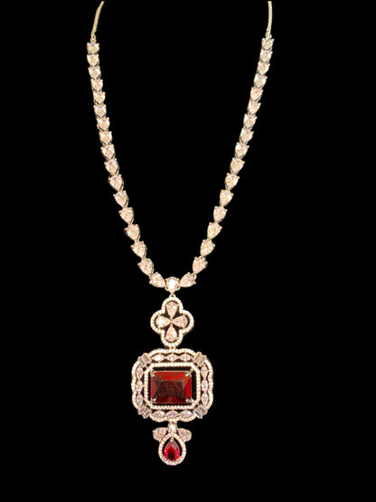 NS505 MISHA silver plated necklace with earrings ( READY TO SHIP )