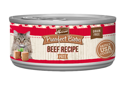 Merrick Purrfect Bistro Grain Free Adult Beef Pate Cat Food
