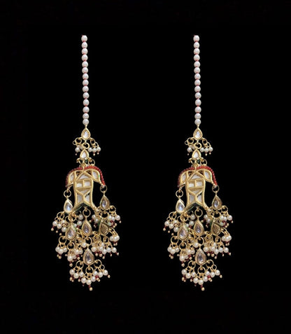 DER140 Maya Kundan earrings ( SHIPS IN 2 WEEKS )