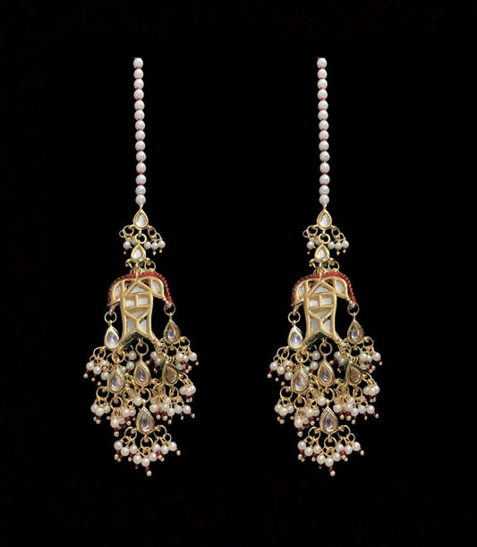 DER140 Maya Kundan earrings ( SHIPS IN 2 WEEKS )