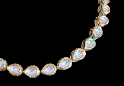 NS82 Kundan necklace set with earrings   (READY TO SHIP)