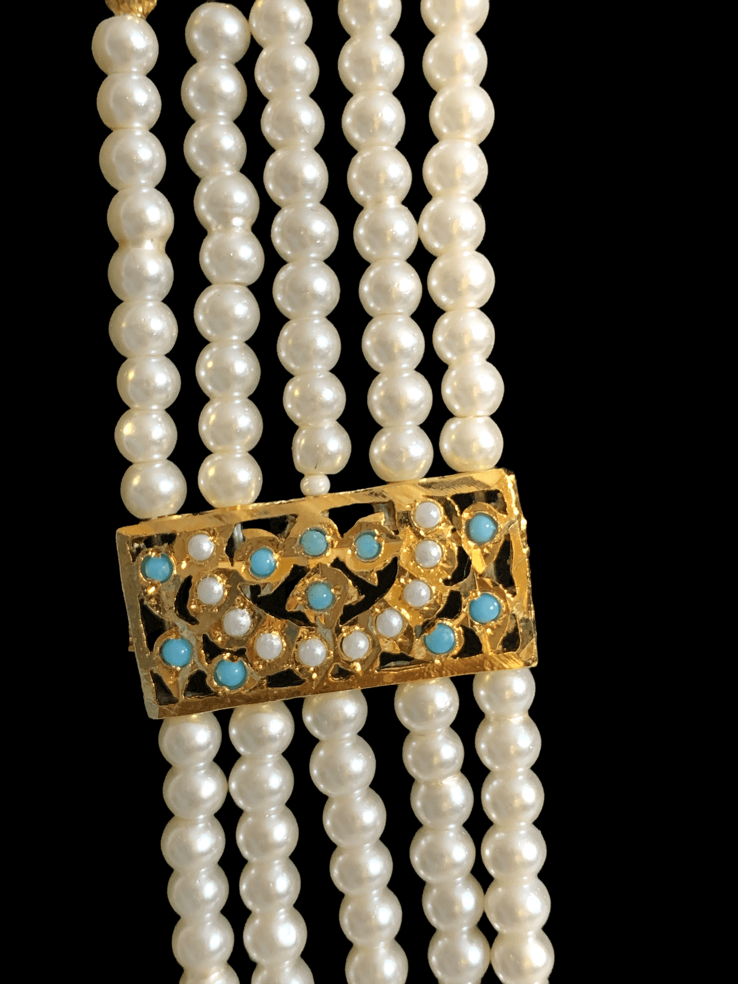 LN17 Jia Punjabi rani haar in turquoise / feroza ( SHIPS IN 4 WEEKS )