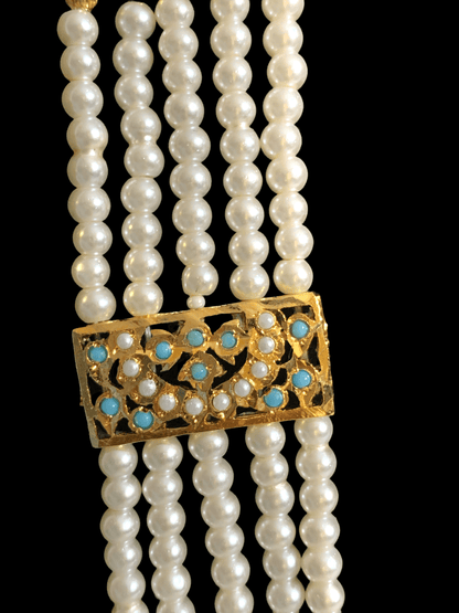 LN17 Jia Punjabi rani haar in turquoise / feroza ( SHIPS IN 4 WEEKS )