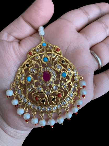 DJTK215 Shamila oversized tika in navratan (READY TO SHIP)