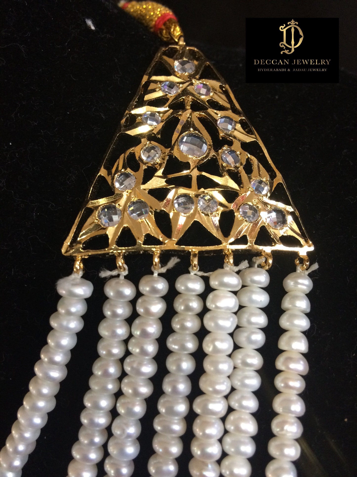 Hyderabadi satlada in fresh water pearls ( READY TO SHIP )