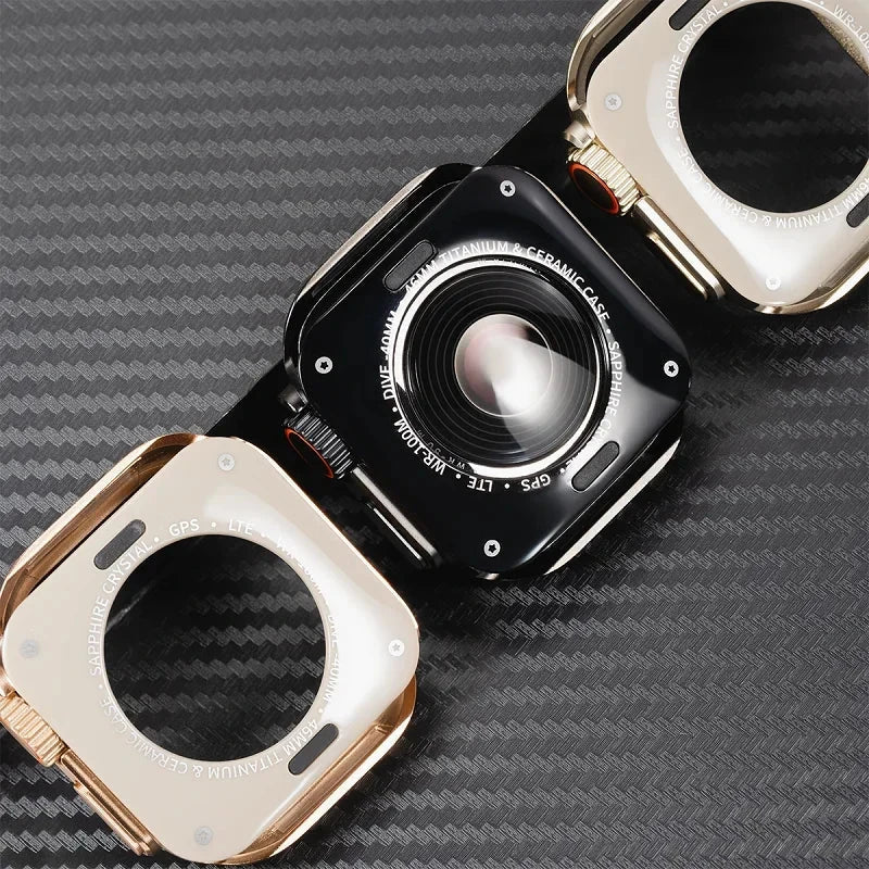 Zinc Plated Metal Apple Watch Case Series 10 Compatible (42MM, 46MM)